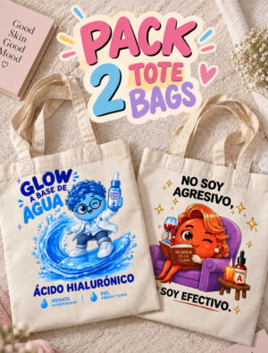 Pack de 2 tote bags de skincare
