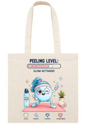 Tote bag Peeling Level: Glow Activado inspirada en ácido glicólico