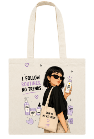 Tote bag I Follow Routines, No Trends de la colección Skin Moods