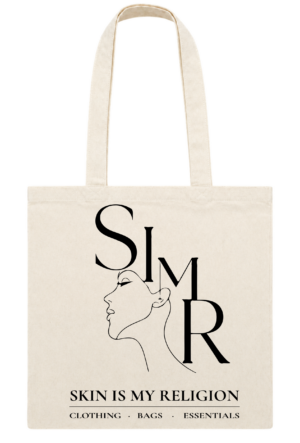 Tote bag Skin Is My Religion con diseño line art