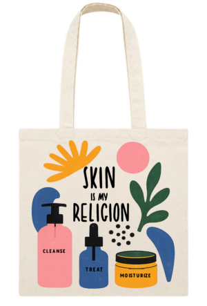 Tote bag Cleanse, Treat, Moisturize de la colección Skin Routine