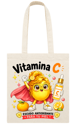 Tote bag Escudo Antioxidante inspirada en vitamina C