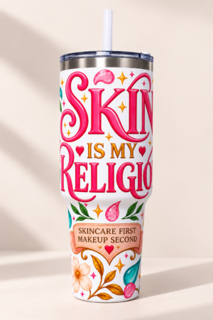 Tumbler térmico 1200 ml SKIN FIRST SKIN IS MY RELIGION