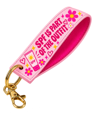 Vista frontal del llavero wristlet SPF Is Part of the Outfit