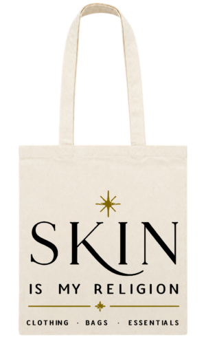 Tote Bag Skin Is My Religion de algodón – SKIN ESSENTIALS