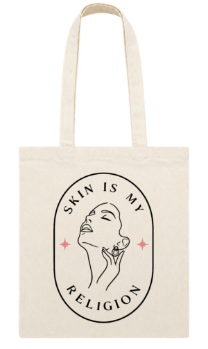 Tote Bag Skin Is My Religion Line Art – SKIN ESSENTIALS