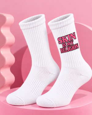 Calcetines blancos SKIN CODE de SKIN IS MY RELIGION