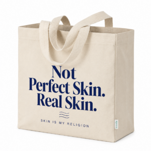 Not Perfect Skin Real Skin Tote Bag XL de algodón reciclado
