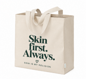 Skin First Always Tote Bag XL de algodón reciclado