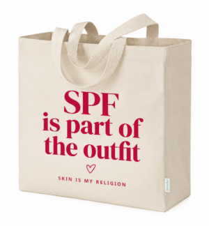 SPF Is Part of the Outfit Tote Bag XL de algodón reciclado